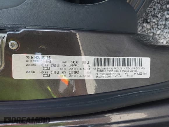 ✅ 2016 Chrysler Town & Country S • VIN: 2C4RC1HG0GR138532 • Lot: 42164215. Listed on IAAI with 55,486 mi. Free auction sales archive from the USA and detailed vehicle history report at DreamBid. Image 9.