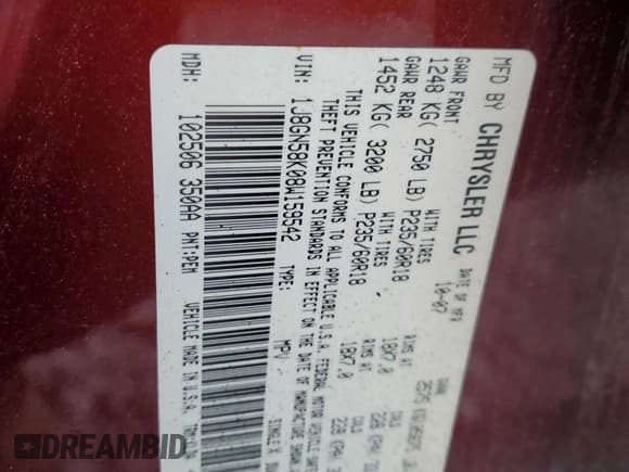 ✅ 2008 Jeep Liberty Limited • VIN: 1J8GN58K08W159542 • Лот: 93255625. Опубликован ранее на Copart с пробегом 116 784 миль. Бесплатный доступ к архиву аукционных продаж из США и подробный отчёт об истории автомобиля на DreamBid. Изображение 13.