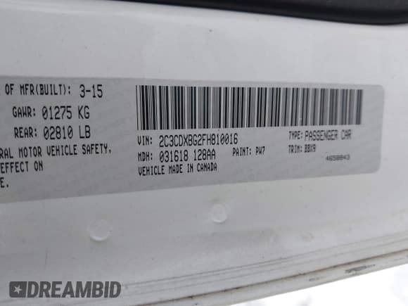 ✅ 2015 Dodge Charger SE • VIN: 2C3CDXBG2FH810016 • Lot: 43832127. Wystawiony na IAAI z przebiegiem Nie podano. Bezpłatny archiwum sprzedaży aukcyjnych z USA i szczegółowy raport historii pojazdu na DreamBid. Zdjęcie 9.