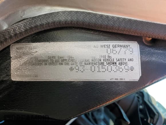 ✅ 1980 Porsche 924 • VIN: 93A0150369 • Lot: 65206345. Wystawiony na Copart z przebiegiem 92 477 mil. Bezpłatny archiwum sprzedaży aukcyjnych z USA i szczegółowy raport historii pojazdu na DreamBid. Zdjęcie 13.