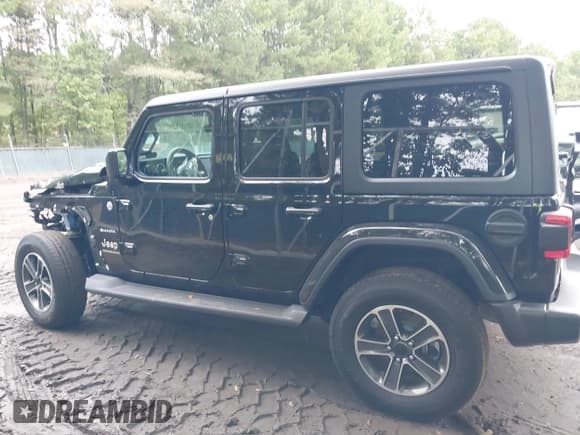 ✅ 2023 Jeep Wrangler Sahara • VIN: 1C4HJXEG7PW631043 • Lot: 43427932. Listed on IAAI with 3,665 mi. Free auction sales archive from the USA and detailed vehicle history report at DreamBid. Image 14.