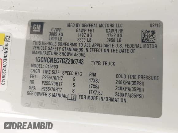 ✅ 2016 Chevrolet Silverado 1500 Work Truck • VIN: 1GCNCNEC7GZ206743 • Лот: 42546600. Опубликован ранее на IAAI с пробегом 28 418 миль. Бесплатный доступ к архиву аукционных продаж из США и подробный отчёт об истории автомобиля на DreamBid. Изображение 9.