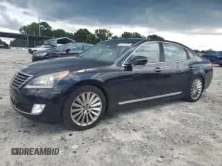 2015 Hyundai Equus Signature z VIN KMHGH4JH6FU098564, wystawiony jako Copart lot #60137525 z przebiegiem 130 144 mil mil oraz Szkoda całkowita • Salvage title. Historia ofert i sprzedaży dostępna na DreamBid. Obrazek 1.