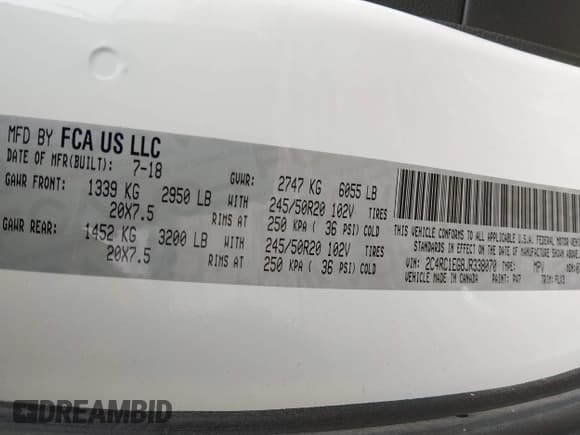 ✅ 2018 Chrysler Pacifica Touring L Plus • VIN: 2C4RC1EG8JR338070 • Lot: 43731413. Wystawiony na IAAI z przebiegiem 169 772 mil. Bezpłatny archiwum sprzedaży aukcyjnych z USA i szczegółowy raport historii pojazdu na DreamBid. Zdjęcie 9.