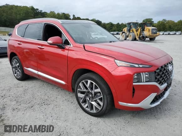 2022 Hyundai Santa Fe Calligraphy with VIN 5NMS54AL9NH477656, listed as a Copart auction lot 85307135 with 36,317 mi miles and Salvage title. Bid and sale history available at DreamBid. Image 4.