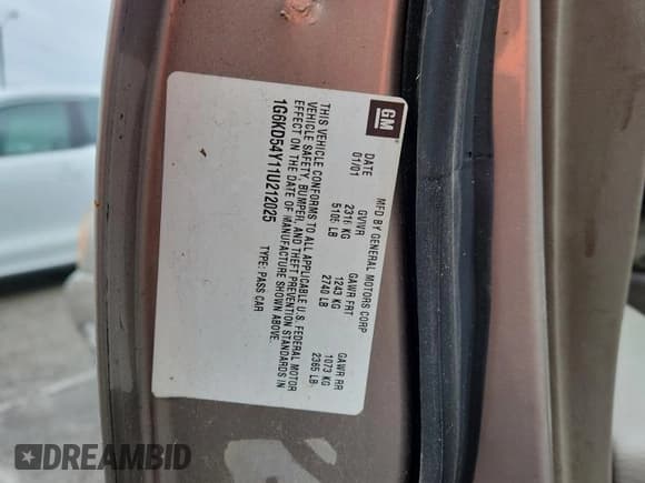 ✅ 2001 Cadillac DeVille • VIN: 1G6KD54Y11U212025 • Lot: 60246085. Wystawiony na Copart z przebiegiem 72 984 mil. Bezpłatny archiwum sprzedaży aukcyjnych z USA i szczegółowy raport historii pojazdu na DreamBid. Zdjęcie 12.