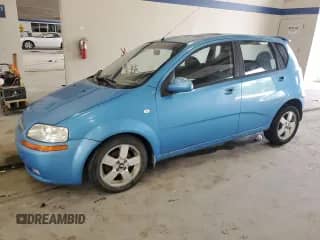 2006 Chevrolet Aveo LT z VIN KL1TG66636B651070, wystawiony jako Copart lot #84209095 z przebiegiem 147 296 mil mil oraz Szkoda całkowita • Salvage title. Historia ofert i sprzedaży dostępna na DreamBid. Obrazek 1.