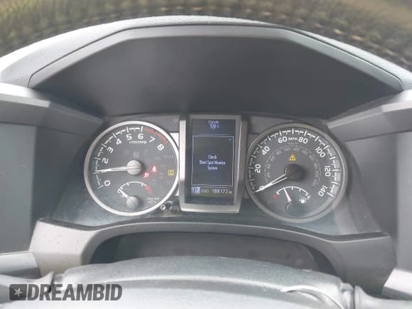 ✅ 2020 Toyota Tacoma SR5 • VIN: 5TFAZ5CNXLX089716 • Lot: 42344679. Listed on IAAI with 188,172 mi. Free auction sales archive from the USA and detailed vehicle history report at DreamBid. Image 7.