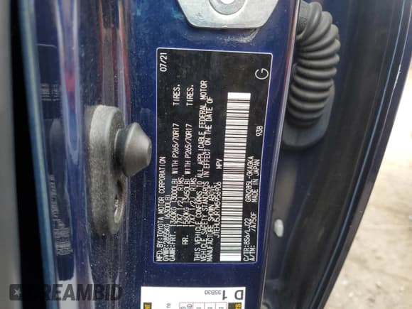 ✅ 2021 Toyota 4Runner Venture • VIN: JTEHU5JR7M5956906 • Лот: 81102835. Опубликован ранее на Copart с пробегом 56 732 миль. Бесплатный доступ к архиву аукционных продаж из США и подробный отчёт об истории автомобиля на DreamBid. Изображение 13.