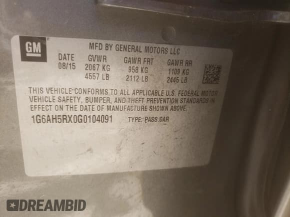 ✅ 2016 Cadillac ATS Luxury Collection AWD • VIN: 1G6AH5RX0G0104091 • Lot: 82663285. Wystawiony na Copart z przebiegiem 122 707 mil. Bezpłatny archiwum sprzedaży aukcyjnych z USA i szczegółowy raport historii pojazdu na DreamBid. Zdjęcie 12.