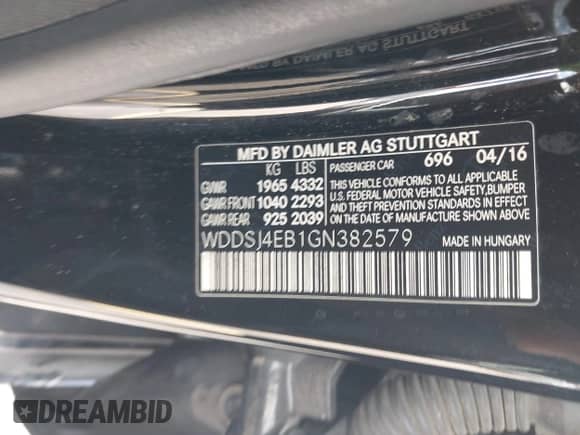 2016 Mercedes-Benz CLA 250 z VIN WDDSJ4EB1GN382579, wystawiony jako IAAI lot #43522686 z przebiegiem 144 846 mil mil oraz . Historia ofert i sprzedaży dostępna na DreamBid. Obrazek 9.