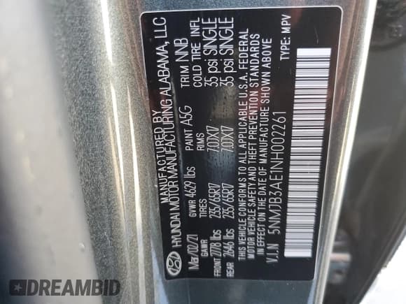 ✅ 2022 Hyundai Tucson SEL • VIN: 5NMJB3AE1NH002261 • Lot: 73687084. Wystawiony na Copart z przebiegiem 36 300 mil. Bezpłatny archiwum sprzedaży aukcyjnych z USA i szczegółowy raport historii pojazdu na DreamBid. Zdjęcie 14.