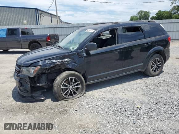 2017 Dodge Journey SE with VIN 3C4PDCAB8HT606195, listed as a Copart auction lot 60147455 with 125,120 mi miles and Salvage title. Bid and sale history available at DreamBid. Image 1.