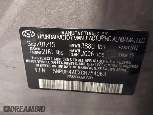 ✅ 2016 Hyundai Elantra SE • VIN: 5NPDH4AEXGH754063 • Лот: 43567863. Опубликован ранее на IAAI с пробегом 83 518 миль. Бесплатный доступ к архиву аукционных продаж из США и подробный отчёт об истории автомобиля на DreamBid. Изображение 9.