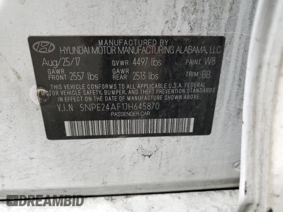 ✅ 2018 Hyundai Sonata SE • VIN: 5NPE24AF1JH645870 • Lot: 93051935. Wystawiony na Copart z przebiegiem 157 420 mil. Bezpłatny archiwum sprzedaży aukcyjnych z USA i szczegółowy raport historii pojazdu na DreamBid. Zdjęcie 12.