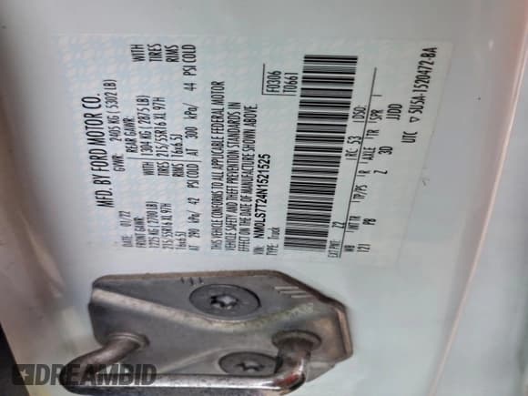 ✅ 2022 Ford Transit Connect XLT • VIN: NM0LS7T24N1521525 • Lot: 94346685. Listed on Copart with 233,001 mi. Free auction sales archive from the USA and detailed vehicle history report at DreamBid. Image 12.