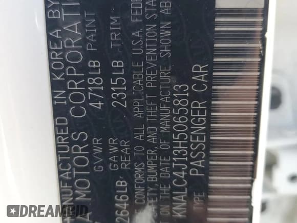 ✅ 2017 Kia Cadenza Technology • VIN: KNALC4J13H5065813 • Лот: 70987505. Опубликован ранее на Copart с пробегом 137 980 миль. Бесплатный доступ к архиву аукционных продаж из США и подробный отчёт об истории автомобиля на DreamBid. Изображение 12.