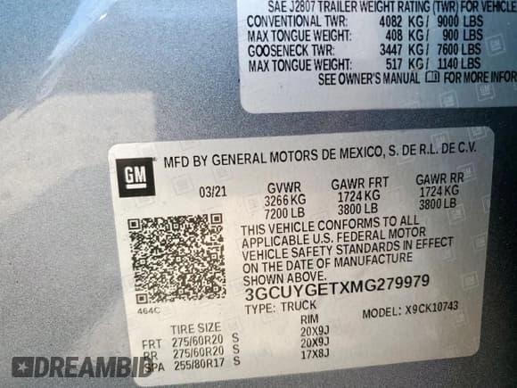 ✅ 2021 Chevrolet Silverado 1500 LTZ • VIN: 3GCUYGETXMG279979 • Lot: 70280345. Wystawiony na Copart z przebiegiem 101 200 mil. Bezpłatny archiwum sprzedaży aukcyjnych z USA i szczegółowy raport historii pojazdu na DreamBid. Zdjęcie 12.