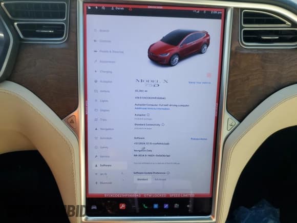 ✅ 2017 Tesla Model X 90D • VIN: 5YJXCDE21HF068943 • Lot: 85755345. Listed on Copart with 93,363 mi. Free auction sales archive from the USA and detailed vehicle history report at DreamBid. Image 9.