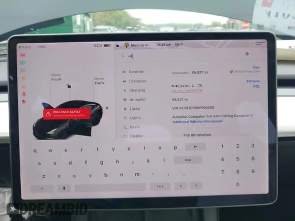 ✅ 2021 Tesla Model 3 Performance • VIN: 5YJ3E1EC1MF991868 • Lot: 41933099. Wystawiony na IAAI z przebiegiem 59 537 mil. Bezpłatny archiwum sprzedaży aukcyjnych z USA i szczegółowy raport historii pojazdu na DreamBid. Zdjęcie 7.