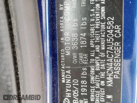 ✅ 2010 Hyundai Accent GLS • VIN: KMHCN4AC7AU504582 • Лот: 46414705. Опубликован ранее на Copart с пробегом 166 588 миль. Бесплатный доступ к архиву аукционных продаж из США и подробный отчёт об истории автомобиля на DreamBid. Изображение 12.