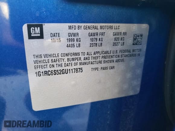 ✅ 2016 Chevrolet Volt LT • VIN: 1G1RC6S52GU117875 • Lot: 45534344. Wystawiony na Copart z przebiegiem Nie podano. Bezpłatny archiwum sprzedaży aukcyjnych z USA i szczegółowy raport historii pojazdu na DreamBid. Zdjęcie 12.