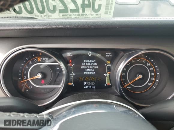 ✅ 2021 Jeep Gladiator High Altitude • VIN: 1C6HJTFG0ML543298 • Lot: 54225085. Wystawiony na Copart z przebiegiem 69 115 mil. Bezpłatny archiwum sprzedaży aukcyjnych z USA i szczegółowy raport historii pojazdu na DreamBid. Zdjęcie 9.