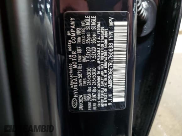 ✅ 2024 Hyundai Palisade Limited • VIN: KM8R5DGE7RU760638 • Лот: 76565864. Опубликован ранее на Copart с пробегом 1 586 миль. Бесплатный доступ к архиву аукционных продаж из США и подробный отчёт об истории автомобиля на DreamBid. Изображение 14.