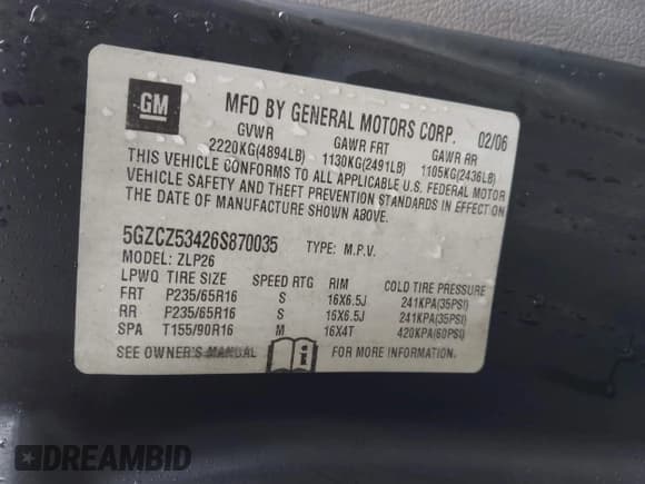 ✅ 2006 Saturn VUE • VIN: 5GZCZ53426S870035 • Lot: 41731594. Wystawiony na IAAI z przebiegiem 161 356 mil. Bezpłatny archiwum sprzedaży aukcyjnych z USA i szczegółowy raport historii pojazdu na DreamBid. Zdjęcie 9.