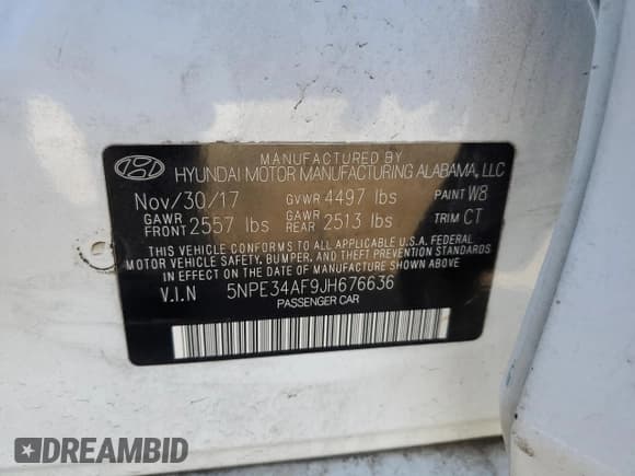 ✅ 2018 Hyundai Sonata Limited • VIN: 5NPE34AF9JH676636 • Lot: 42367093. Listed on Copart with 88,466 mi. Free auction sales archive from the USA and detailed vehicle history report at DreamBid. Image 14.