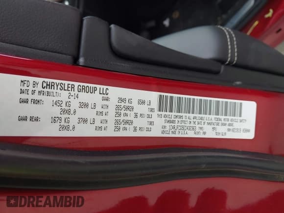 ✅ 2014 Jeep Grand Cherokee Overland • VIN: 1C4RJFCG5EC432363 • Lot: 43489368. Listed on IAAI with 74,276 mi. Free auction sales archive from the USA and detailed vehicle history report at DreamBid. Image 9.