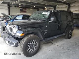 ✅ 2024 Jeep Wrangler Sahara • VIN: 1C4PJXEG0RW286100 • Lot: 72069405. Listed on Copart with 15,560 mi. Free auction sales archive from the USA and detailed vehicle history report at DreamBid. Image 1.