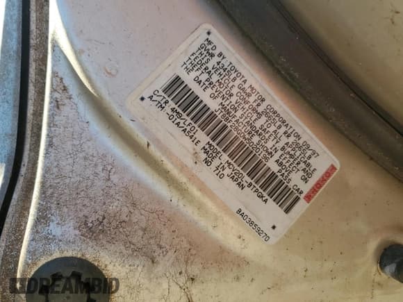 ✅ 1998 Lexus ES 300 • VIN: JT8BF28G0W5020196 • Lot: 91077155. Listed on Copart with 111,743 mi. Free auction sales archive from the USA and detailed vehicle history report at DreamBid. Image 12.