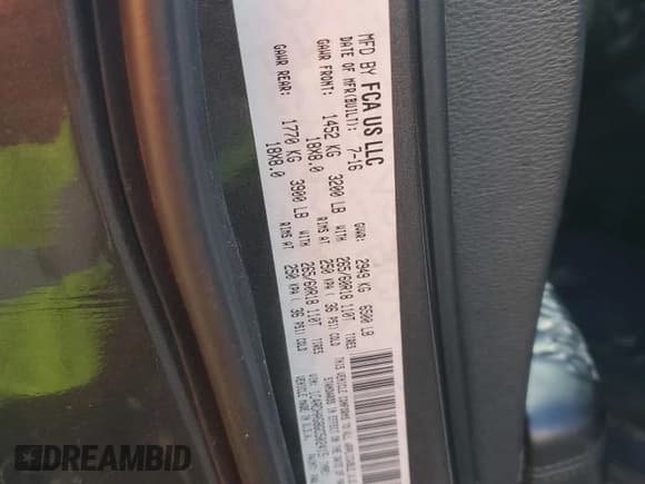 ✅ 2016 Dodge Durango SXT • VIN: 1C4RDHAG8GC502415 • Lot: 92545085. Wystawiony na Copart z przebiegiem 253 840 mil. Bezpłatny archiwum sprzedaży aukcyjnych z USA i szczegółowy raport historii pojazdu na DreamBid. Zdjęcie 12.