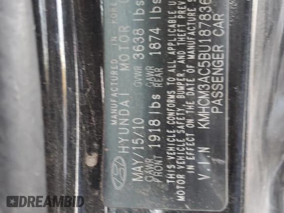 ✅ 2011 Hyundai Accent GS • VIN: KMHCM3AC5BU187836 • Лот: 88479025. Опубликован ранее на Copart с пробегом 156 814 миль. Бесплатный доступ к архиву аукционных продаж из США и подробный отчёт об истории автомобиля на DreamBid. Изображение 14.