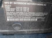 ✅ 2012 BMW 5 Series 535i xDrive • VIN: WBAFU7C52CDU64397 • Lot: 43369769. Listed on IAAI with Not provided. Free auction sales archive from the USA and detailed vehicle history report at DreamBid. Image 9.