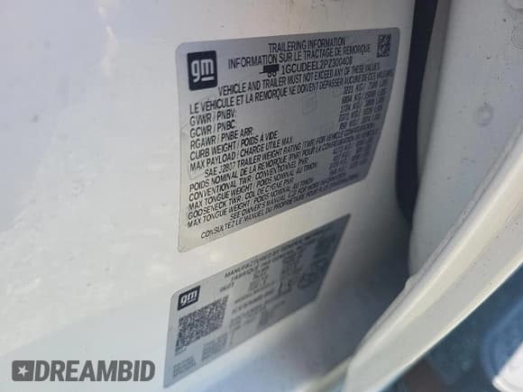 ✅ 2023 Chevrolet Silverado 1500 RST • VIN: 1GCUDEEL2PZ300408 • Lot: 56106895. Wystawiony na Copart z przebiegiem 62 375 mil. Bezpłatny archiwum sprzedaży aukcyjnych z USA i szczegółowy raport historii pojazdu na DreamBid. Zdjęcie 12.