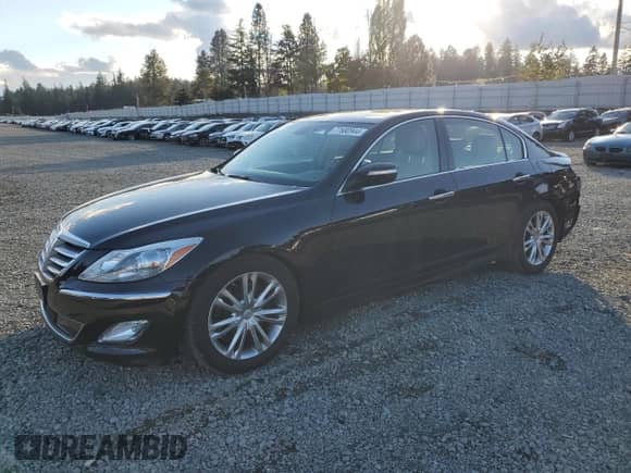 2012 Hyundai Genesis 3.8L z VIN KMHGC4DD6CU169622, wystawiony jako Copart lot #77680944 z przebiegiem 80 611 mil mil oraz Szkoda całkowita • Salvage title. Historia ofert i sprzedaży dostępna na DreamBid. Obrazek 1.