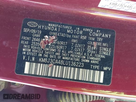 ✅ 2020 Hyundai Tucson Value • VIN: KM8J3CA48LU136223 • Lot: 43206384. Wystawiony na IAAI z przebiegiem 29 811 mil mil. Skorzystaj z bezpłatnego archiwum sprzedaży aukcyjnych z USA i zobacz szczegółowy raport historii pojazdu na DreamBid. Zdjęcie 9.