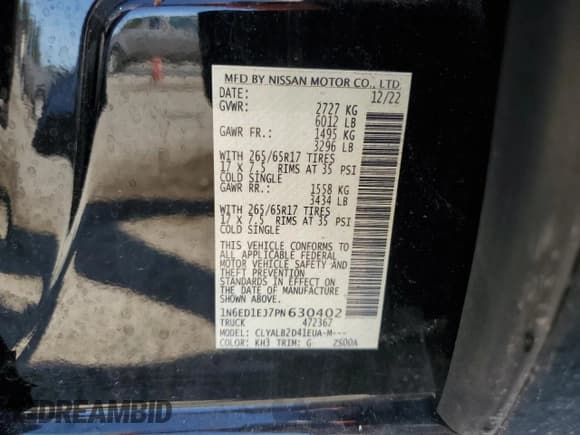 ✅ 2023 Nissan Frontier SV • VIN: 1N6ED1EJ7PN630402 • Lot: 57339595. Wystawiony na Copart z przebiegiem 35 876 mil. Bezpłatny archiwum sprzedaży aukcyjnych z USA i szczegółowy raport historii pojazdu na DreamBid. Zdjęcie 13.