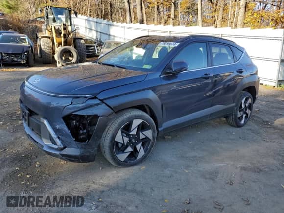 2024 Hyundai Kona Limited with VIN KM8HECA32RU101427, listed as a Copart auction lot 76886574 with 4,147 mi miles and Salvage title. Bid and sale history available at DreamBid. Image 1.