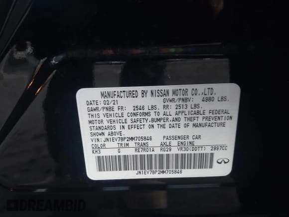 ✅ 2021 Infiniti Q50 Luxe • VIN: JN1EV7BP2MM705846 • Lot: 43727308. Wystawiony na IAAI z przebiegiem 25 668 mil. Bezpłatny archiwum sprzedaży aukcyjnych z USA i szczegółowy raport historii pojazdu na DreamBid. Zdjęcie 9.