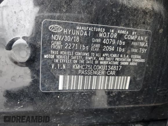 ✅ 2019 Hyundai Ioniq SEL • VIN: KMHC75LC0KU134817 • Lot: 51964555. Wystawiony na Copart z przebiegiem 95 837 mil. Bezpłatny archiwum sprzedaży aukcyjnych z USA i szczegółowy raport historii pojazdu na DreamBid. Zdjęcie 14.