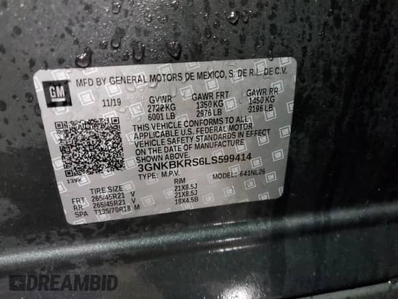 2020 Chevrolet Blazer RS z VIN 3GNKBKRS6LS599414, wystawiony jako Copart lot #72591132 z przebiegiem 34 596 mil mil oraz . Historia ofert i sprzedaży dostępna na DreamBid. Obrazek 13.