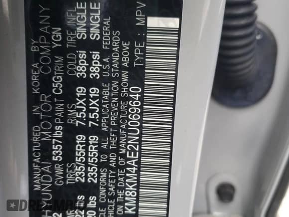 2022 Hyundai Ioniq 5 SE z VIN KM8KM4AE2NU069640, wystawiony jako Copart lot #50736893 z przebiegiem 18 505 mil mil oraz . Historia ofert i sprzedaży dostępna na DreamBid. Obrazek 12.