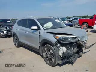 2016 Hyundai Tucson Limited with VIN KM8J33A23GU149398, listed as a IAAI auction lot 43273277 with 112,496 mi miles and . Bid and sale history available at DreamBid. Image 1.