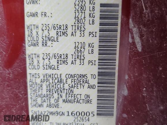 ✅ 2016 Nissan Murano Platinum • VIN: 5N1AZ2MH9GN160005 • Lot: 86218355. Wystawiony na Copart z przebiegiem 123 843 mil. Bezpłatny archiwum sprzedaży aukcyjnych z USA i szczegółowy raport historii pojazdu na DreamBid. Zdjęcie 12.