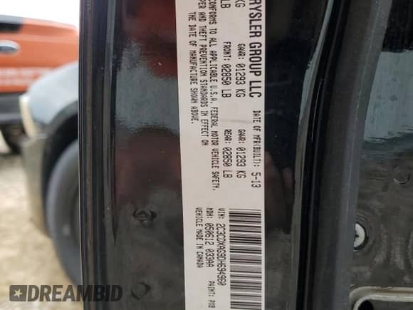 ✅ 2013 Dodge Charger Police • VIN: 2C3CDXAG9DH694960 • Lot: 90413455. Listed on Copart with 202,282 mi. Free auction sales archive from the USA and detailed vehicle history report at DreamBid. Image 13.