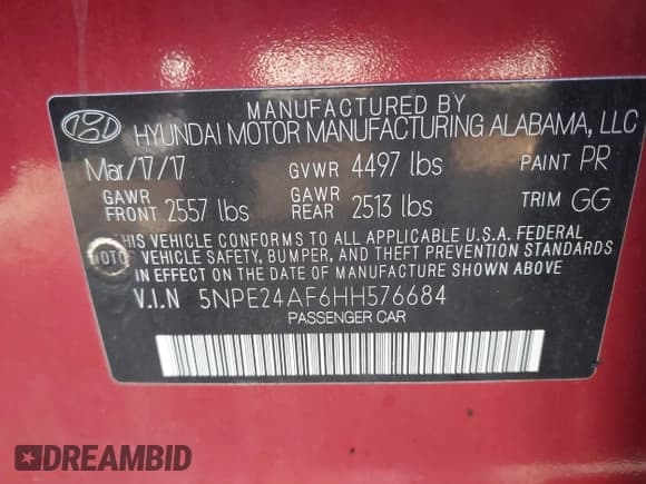 ✅ 2017 Hyundai Sonata SE • VIN: 5NPE24AF6HH576684 • Lot: 43435675. Wystawiony na IAAI z przebiegiem Nie podano. Bezpłatny archiwum sprzedaży aukcyjnych z USA i szczegółowy raport historii pojazdu na DreamBid. Zdjęcie 9.