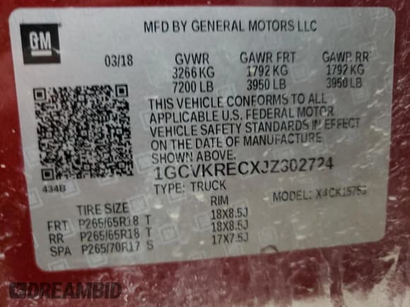 ✅ 2018 Chevrolet Silverado 1500 LT • VIN: 1GCVKRECXJZ302724 • Лот: 83765325. Опубликован ранее на Copart с пробегом 139 002 миль. Бесплатный доступ к архиву аукционных продаж из США и подробный отчёт об истории автомобиля на DreamBid. Изображение 12.